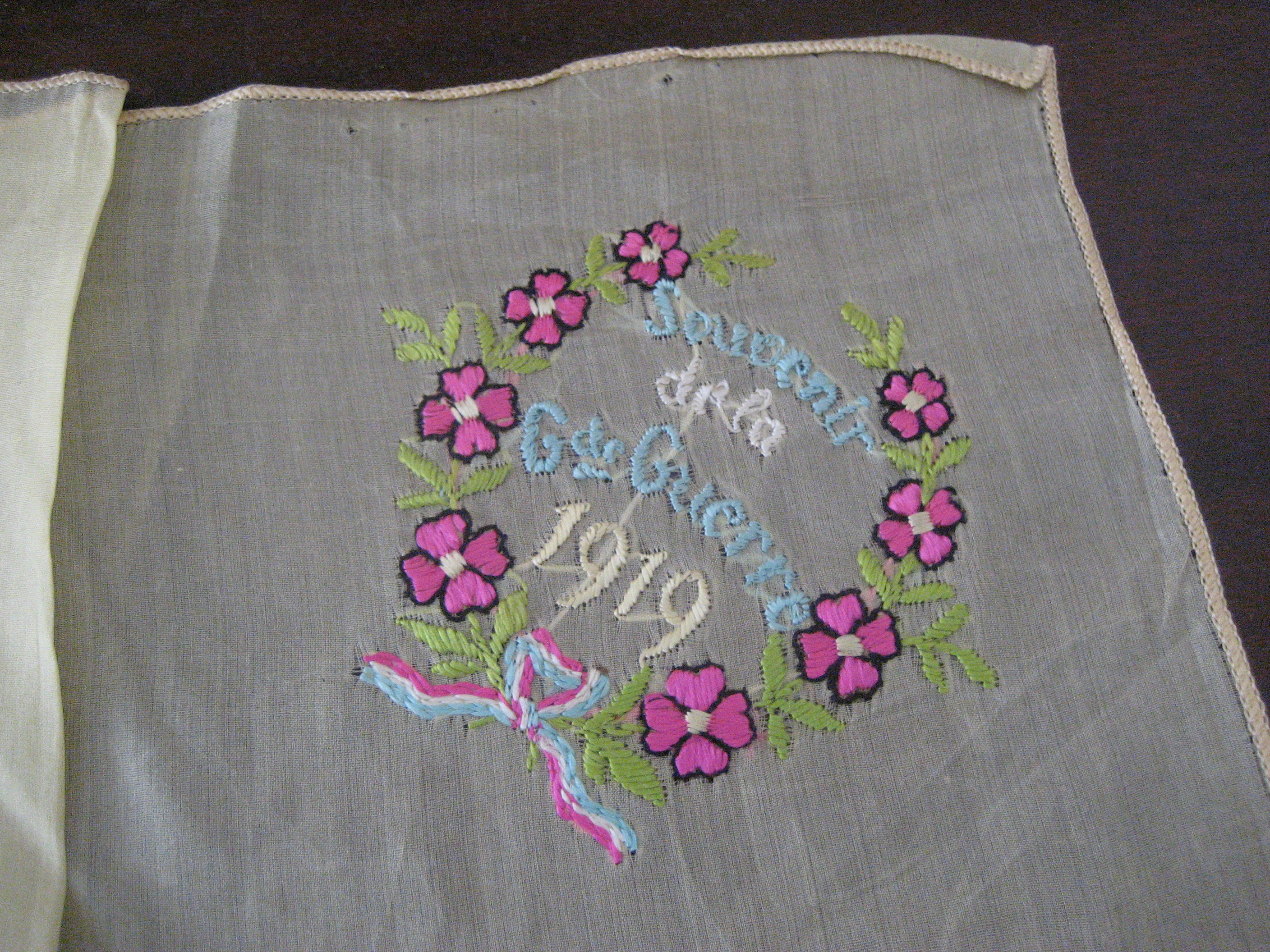 Souvenir de la G de Guerre 1919 Handkerchief