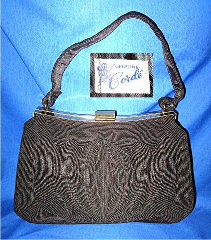 Corde handbag purse vintage Brown
