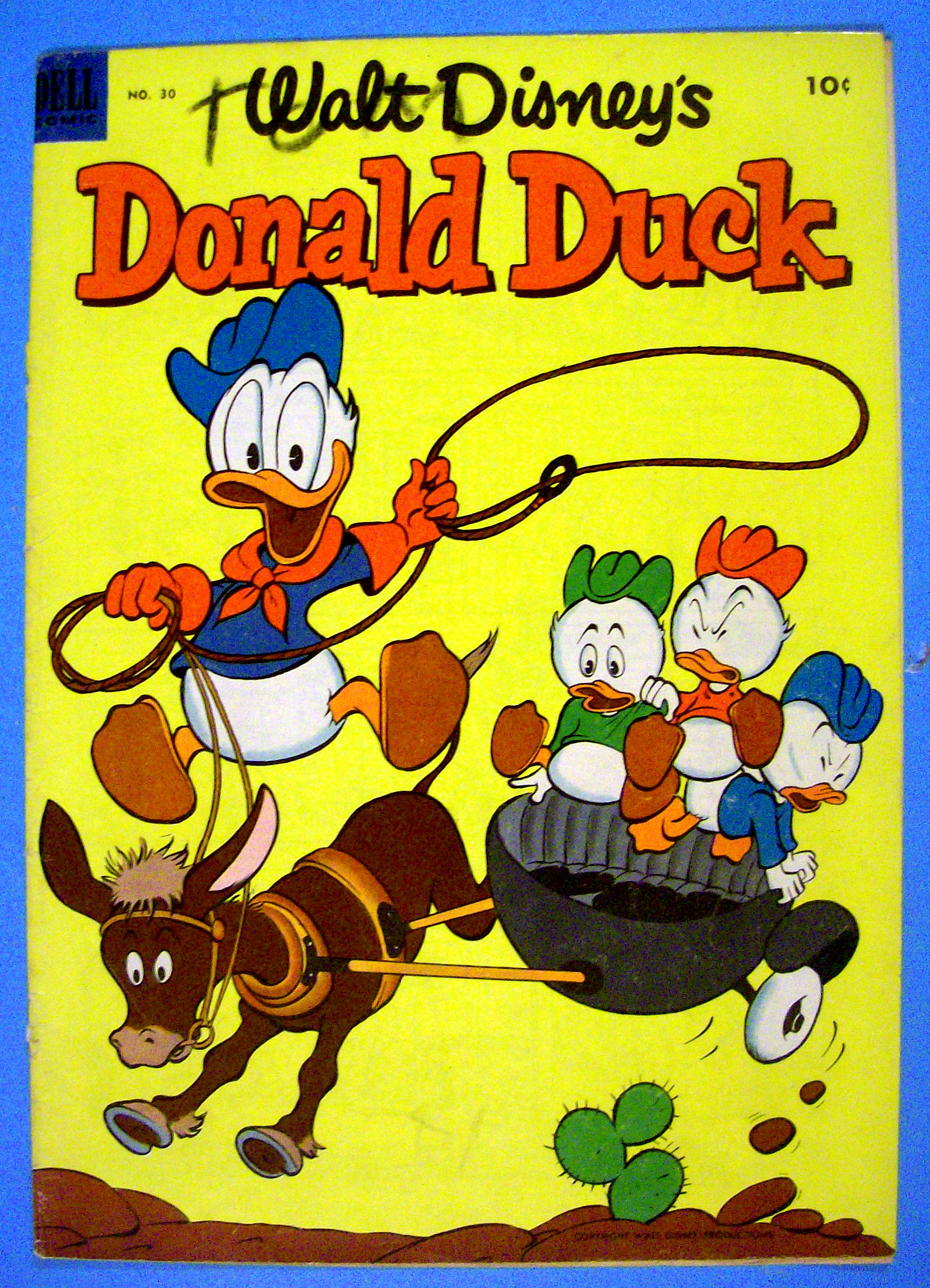 Donald Duck Comic Cover #30 July-August 1953