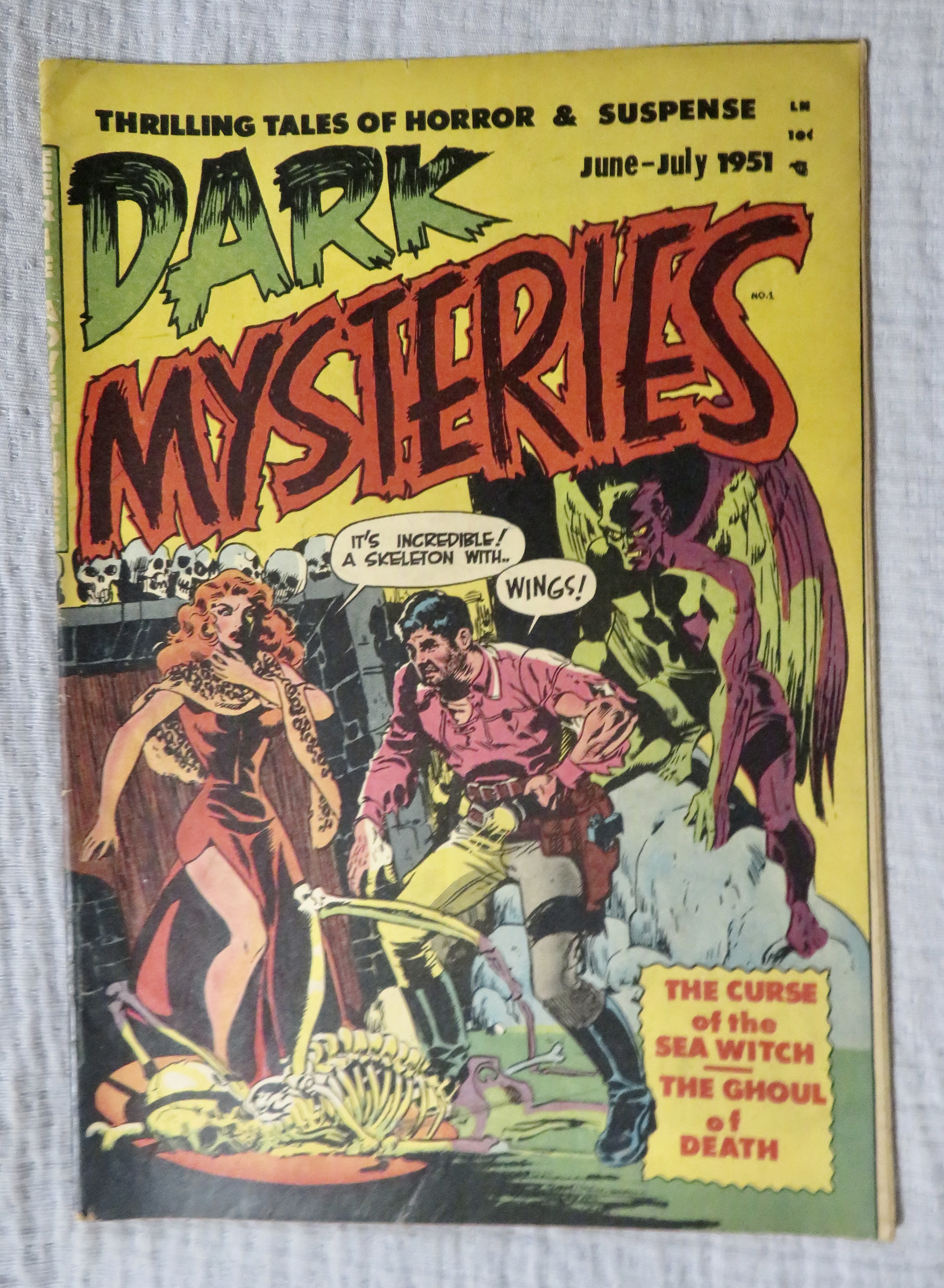 Dark Mysteries Comic June/July 1951 Sea Witch/Ghoul