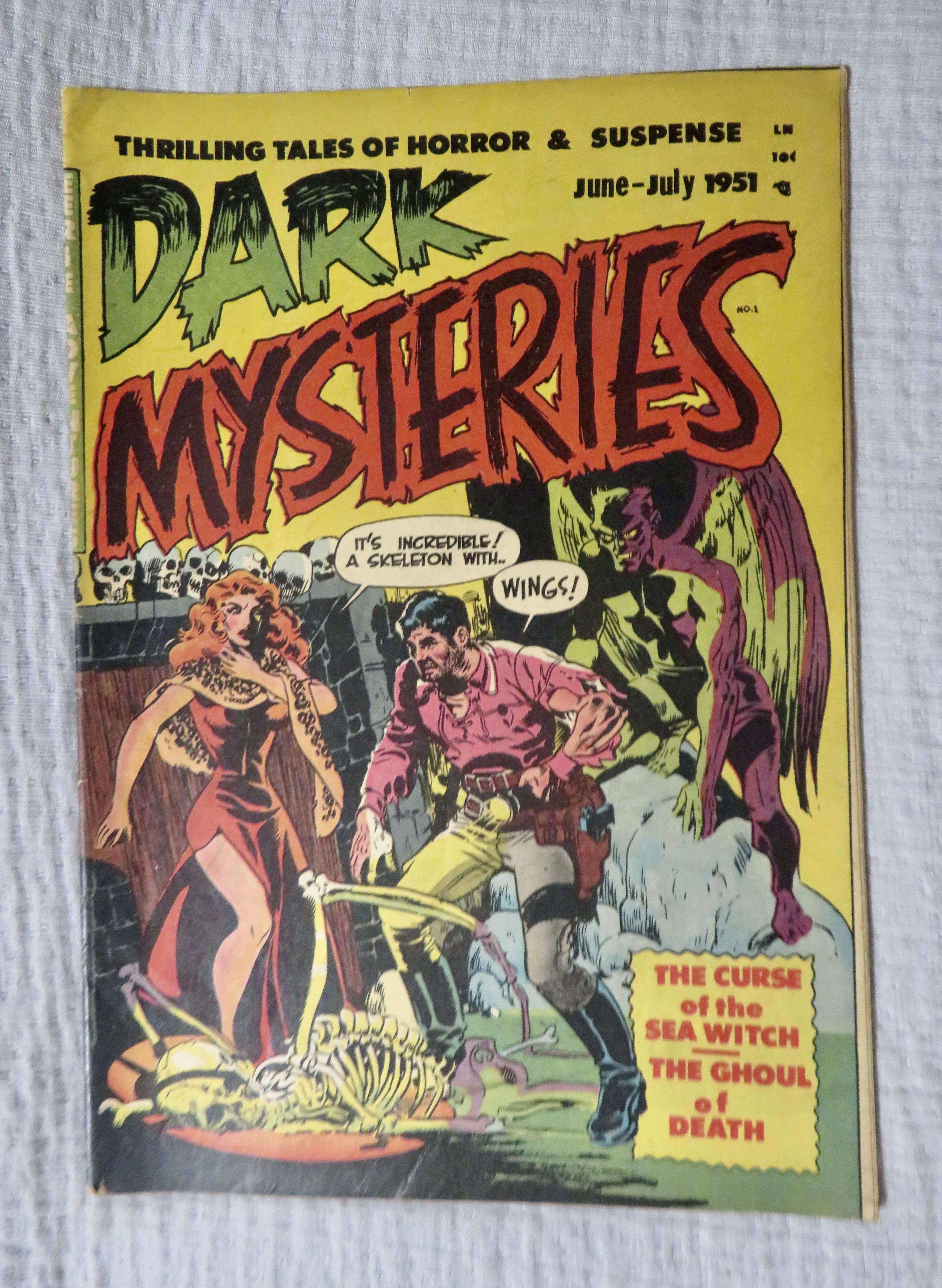 Dark Mysteries Comic June/July 1951 Sea Witch/Ghoul