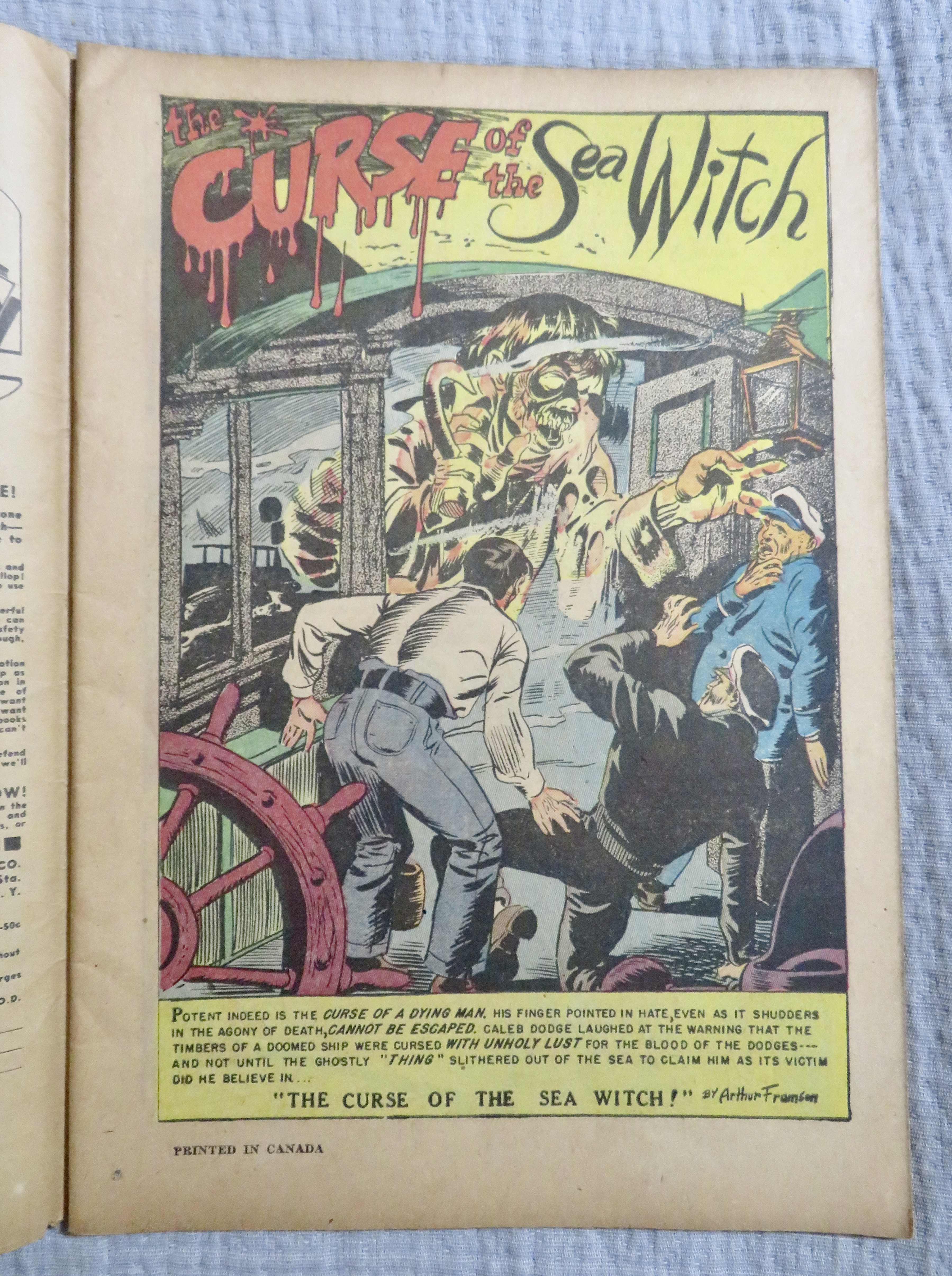 Dark Mysteries Comic June/July 1951 Sea Witch/Ghoul