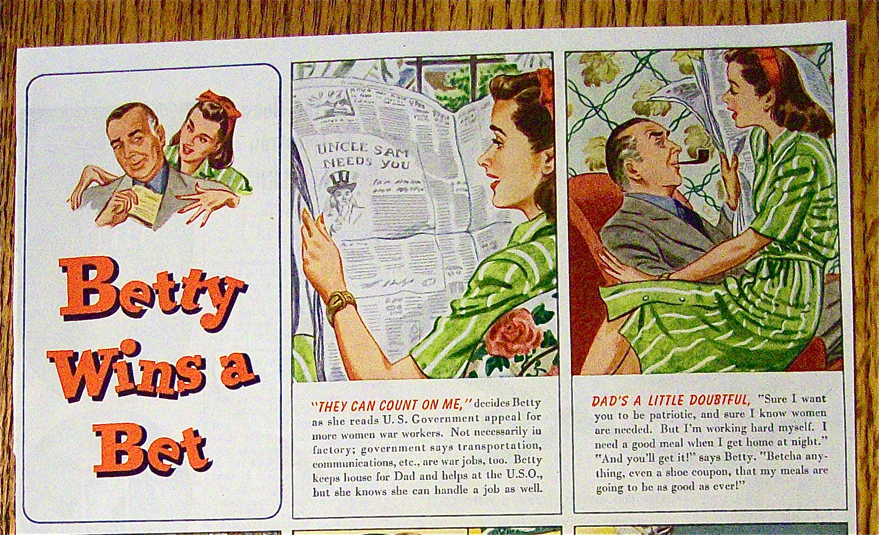 1944 Swift's Premium Frankfurts with Betty Wins A Bet