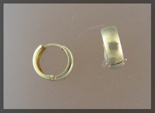 Earrings 10K Yellow Gold Huggie Hoop