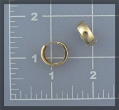 Earrings 10K Yellow Gold Huggie Hoop