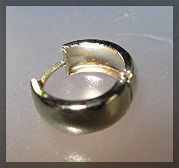 Earrings 10K Yellow Gold Huggie Hoop