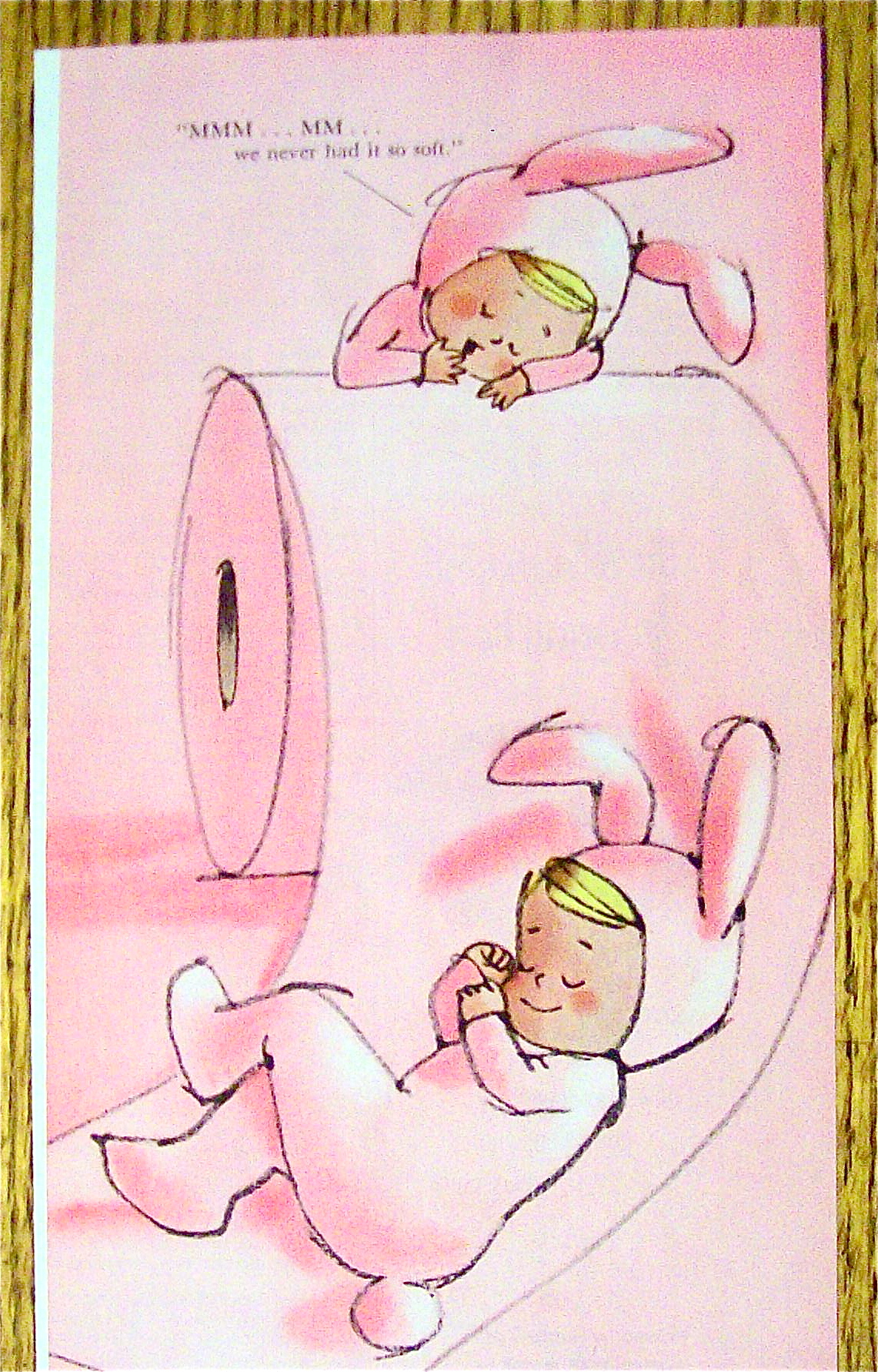 1961 Waldorf Tissue with Two Kids In Bunny Suits