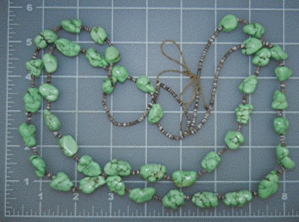 Navajo Gaspeite Heishi 2 Strands Necklace