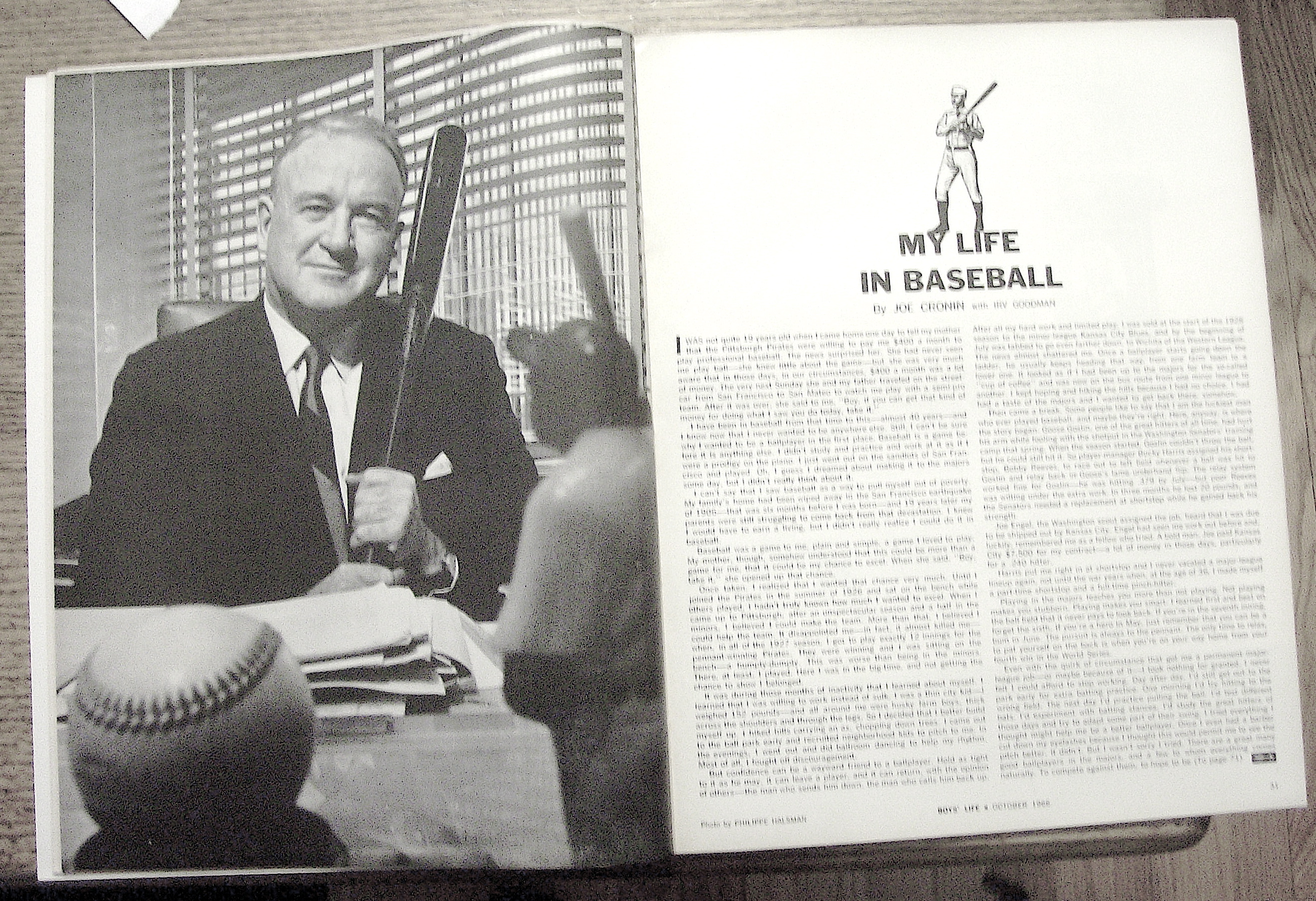 Boys Life Magazine-October 1966-Joe Cronin:Baseball