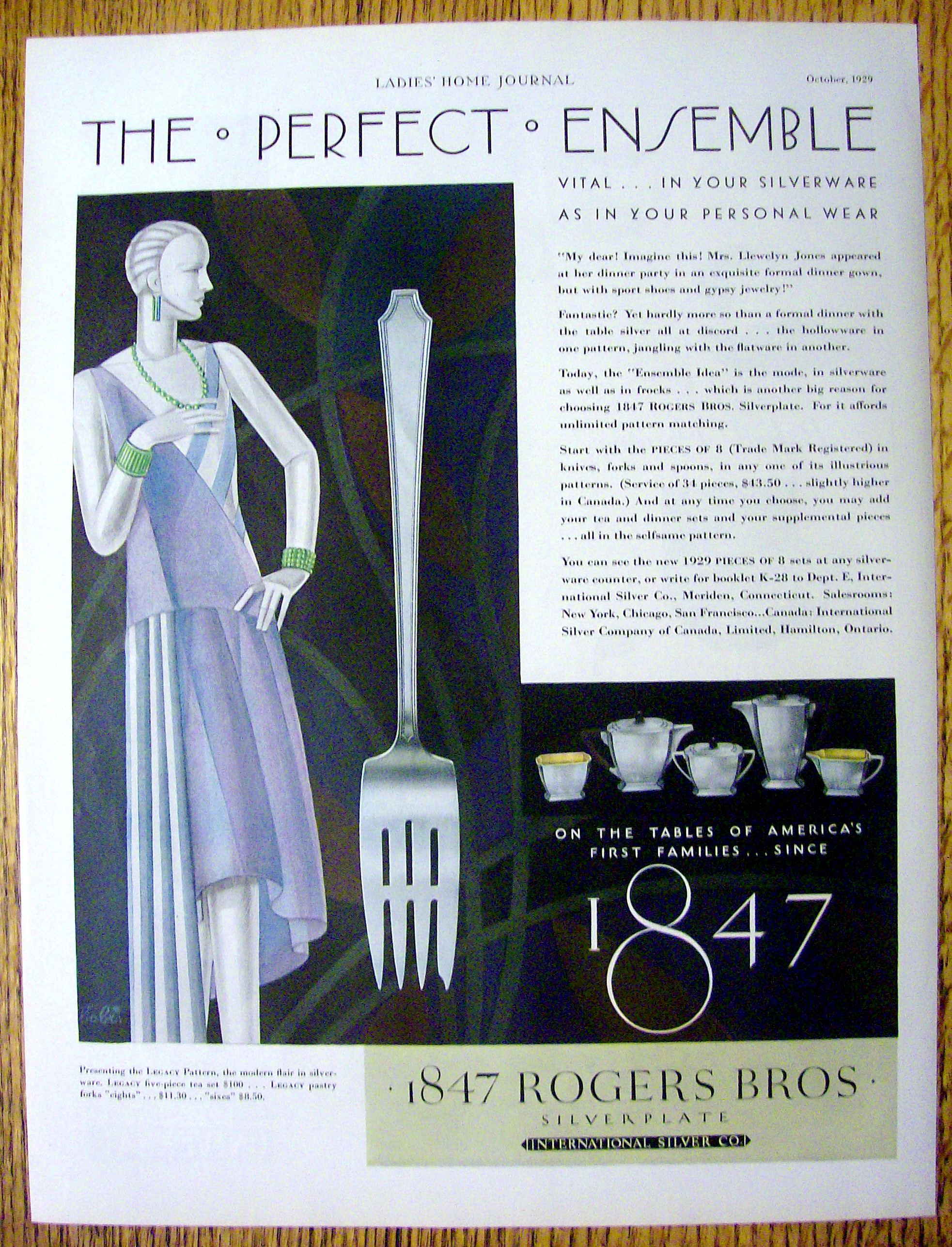 1929 1847 Rogers Brothers Silverplate Legacy