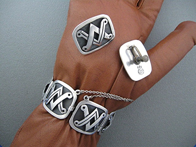 Pedro Castillo Sterling Silver Taxco Mexico Bracelet Ea