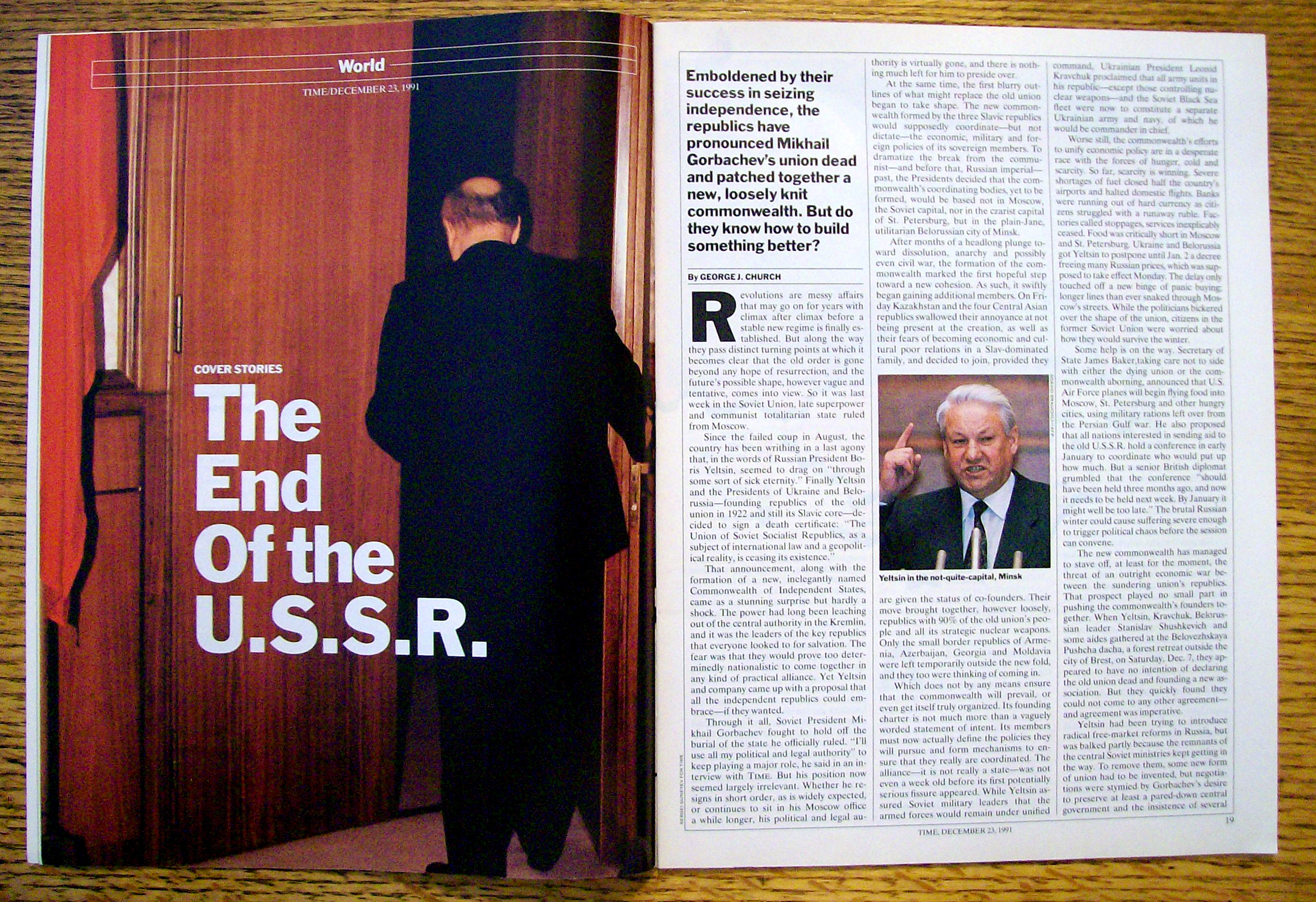 Time Magazine-December 23, 1991-Mikhail Gorbachev
