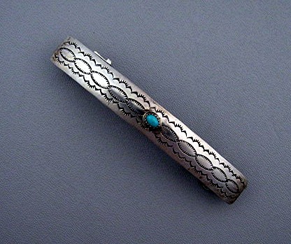 Sterling Silver Turquoise Hair Barrette