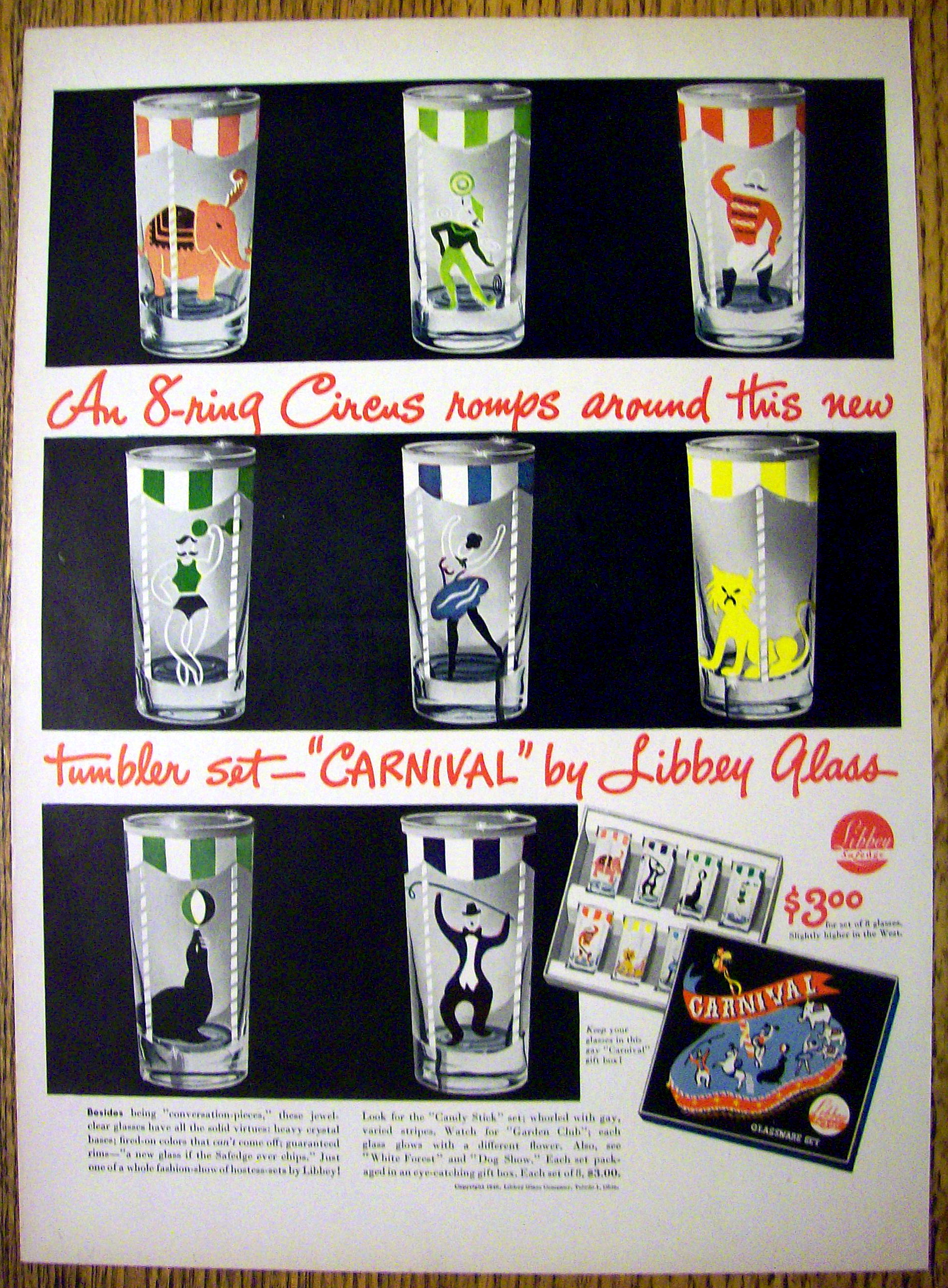 1946 Libbey Glass with the Carnival Tumbler Set
