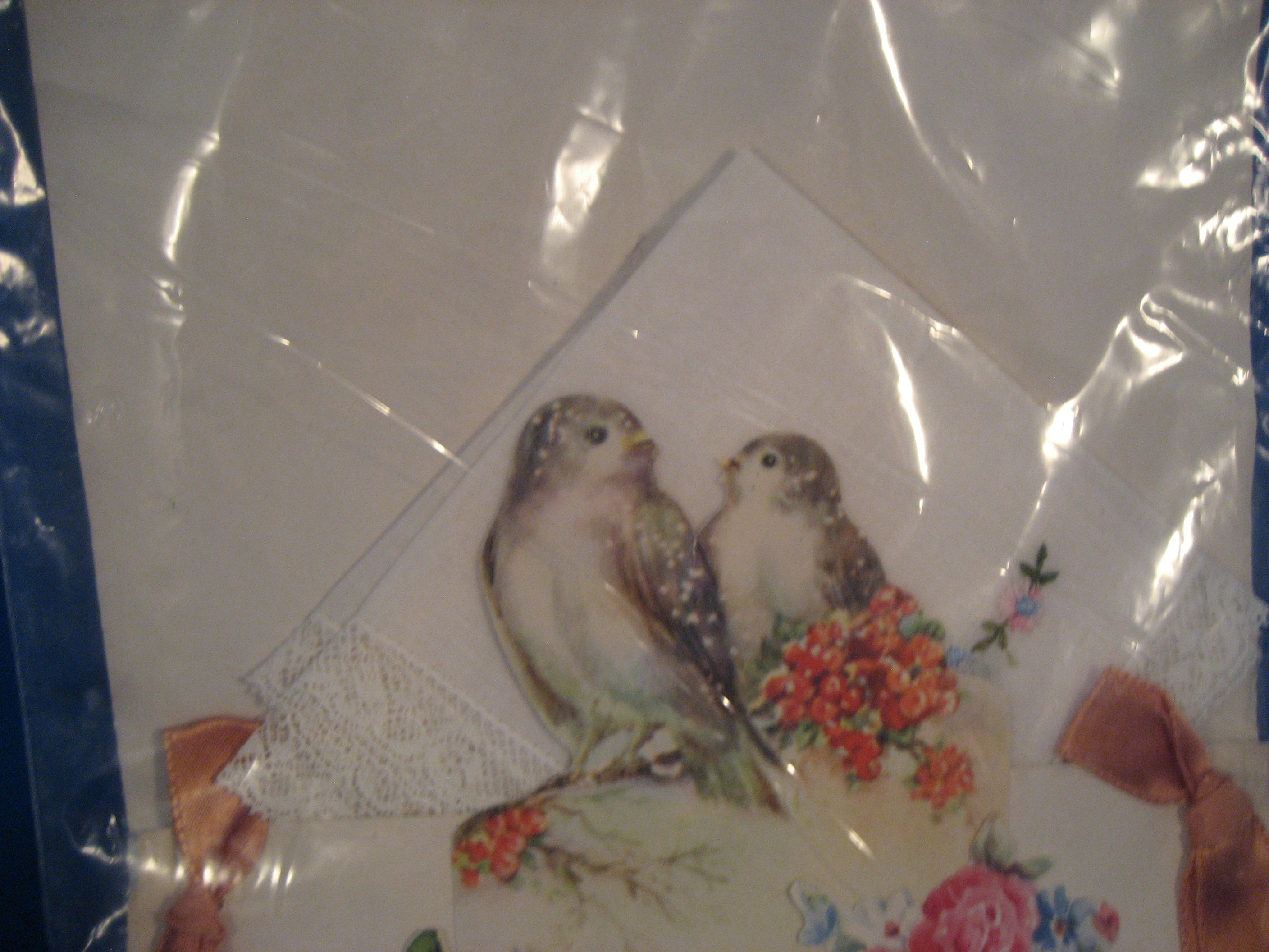 Bird Card and Hankerchief