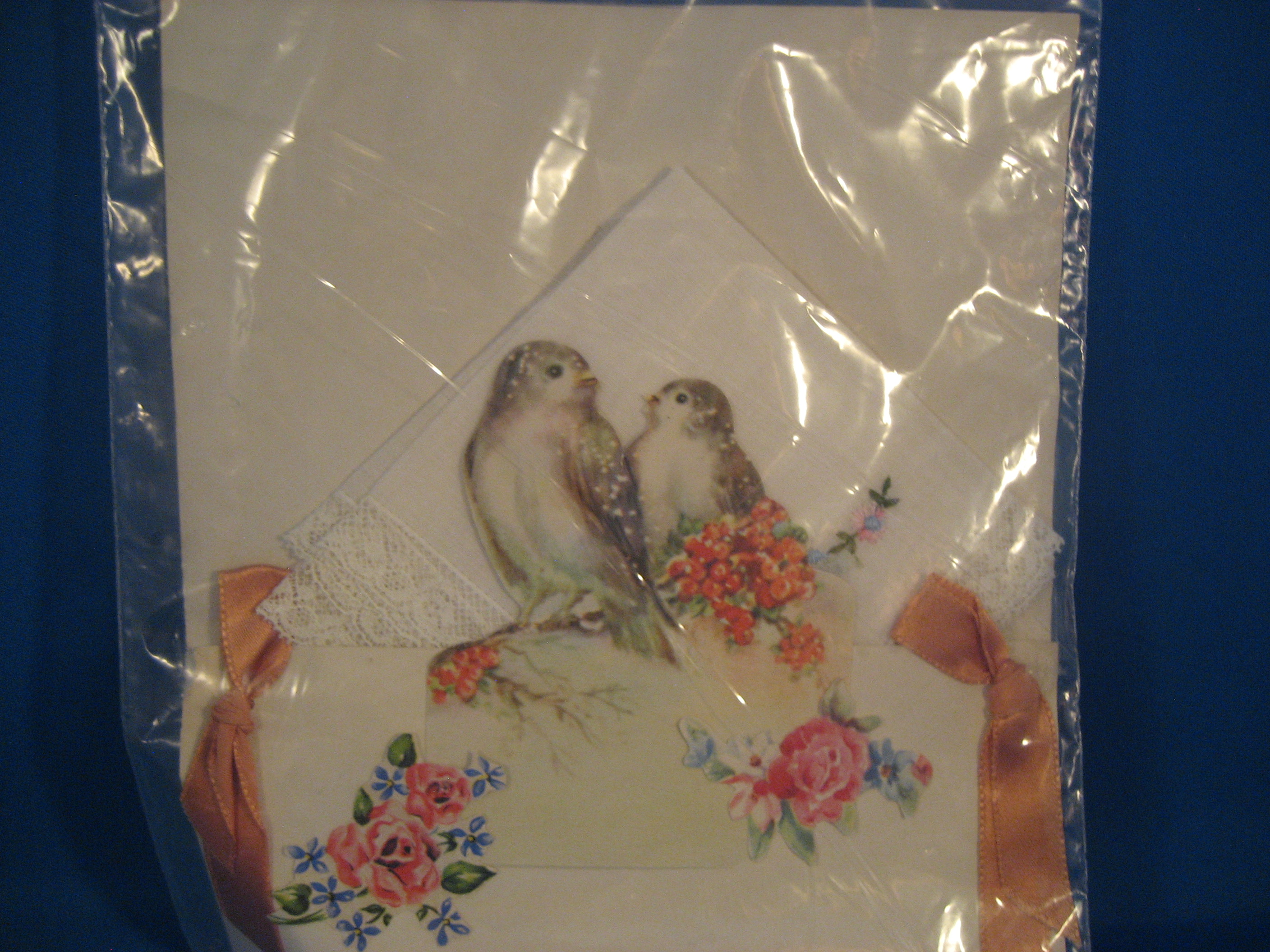 Bird Card and Hankerchief