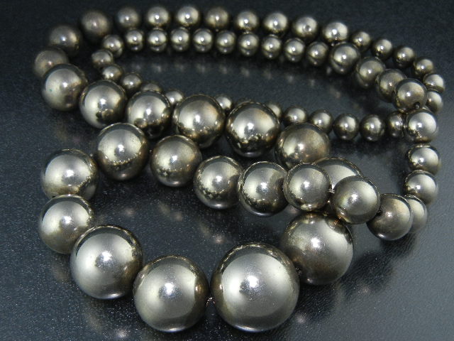 Necklace Silver Plate Navajo Pearls Graduated Beads