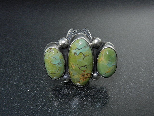 David Troutman Sterling Silver Kingman Turquoise Ring