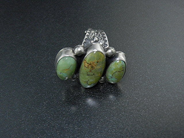 David Troutman Sterling Silver Kingman Turquoise Ring