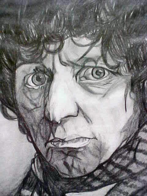 Doctor Who Tom Baker Original Drawing