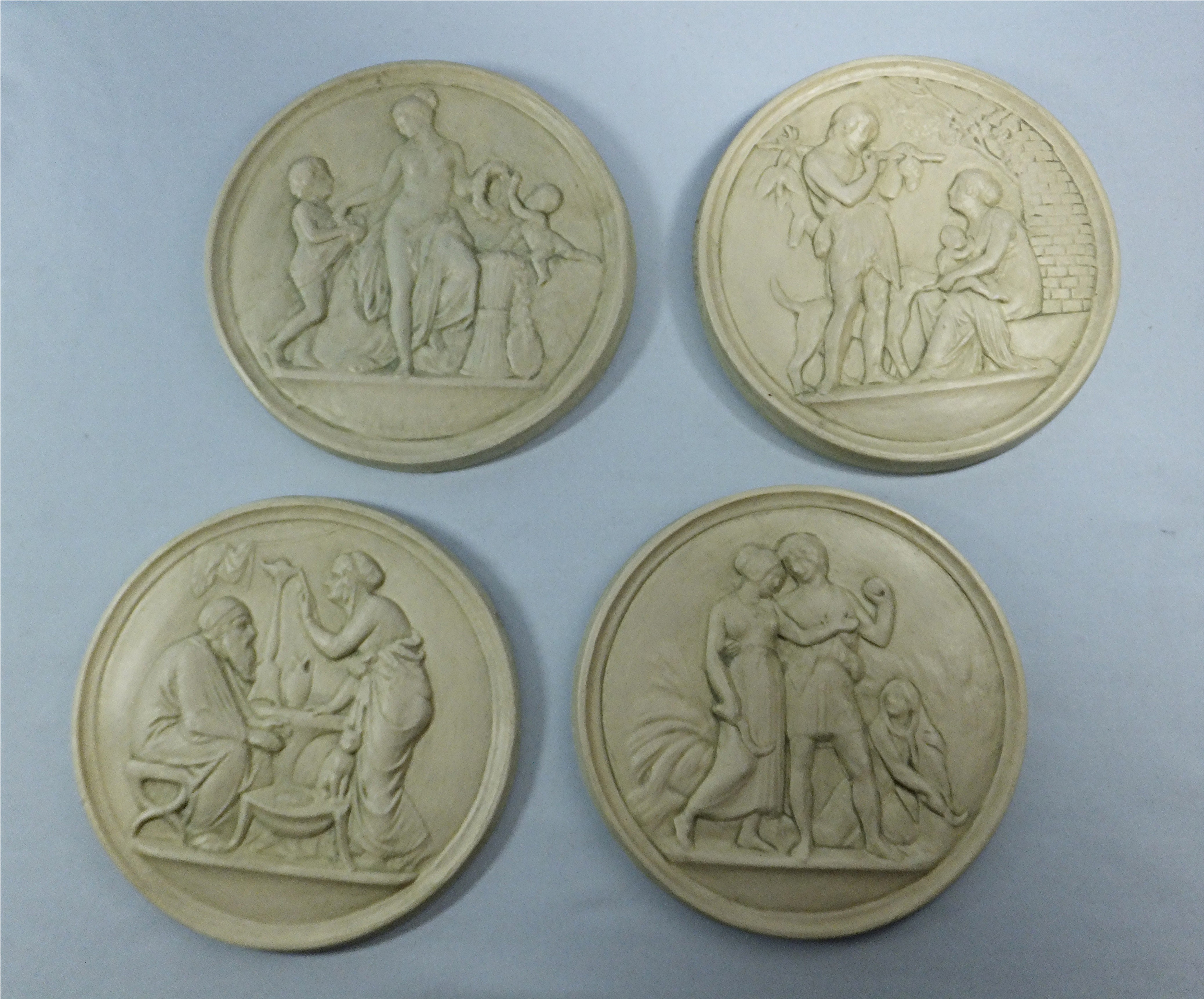 Four seasons plaques in plaster of Paris Hand Made