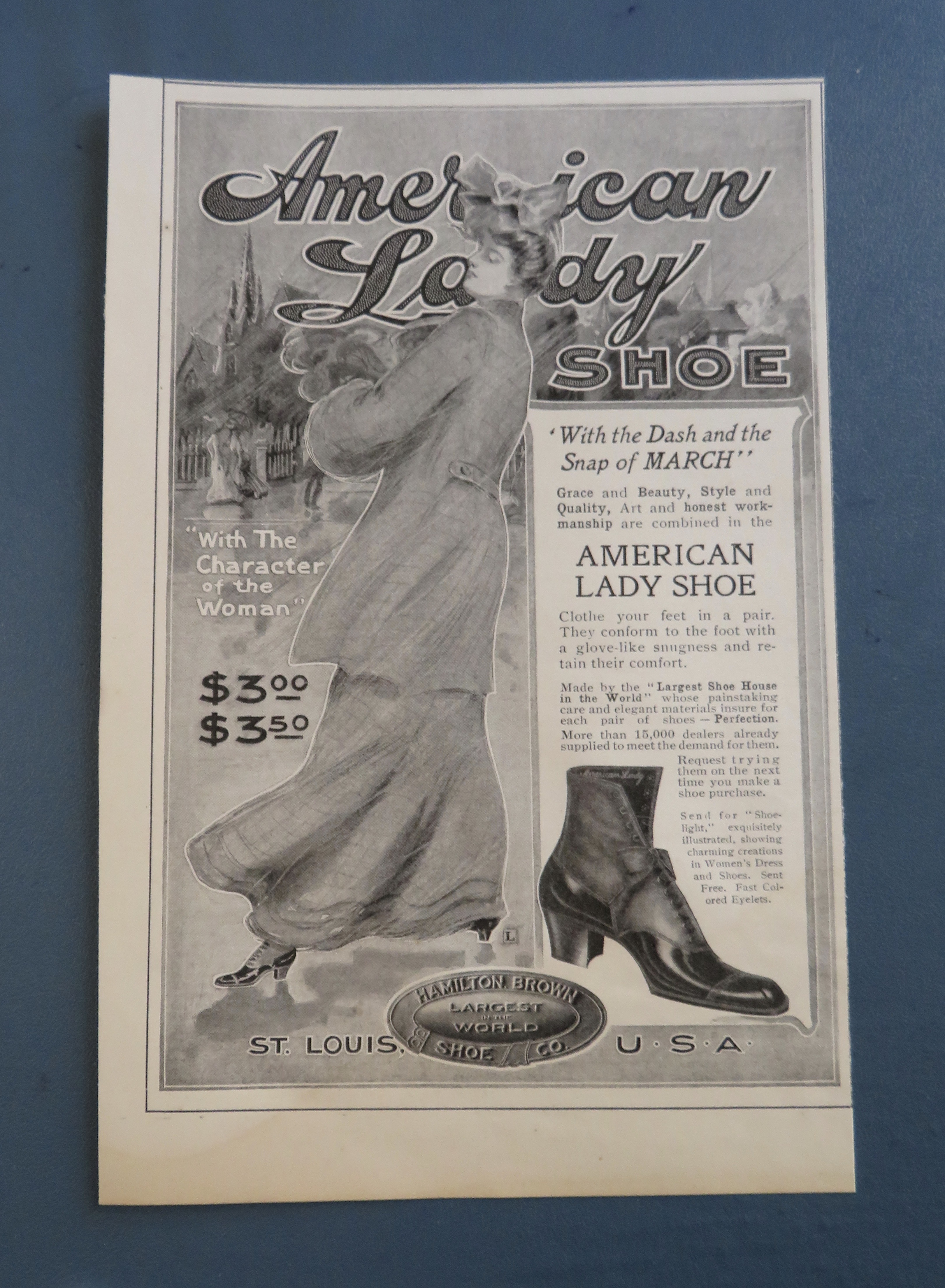 1905 American Lady Shoe with Lovely Woman