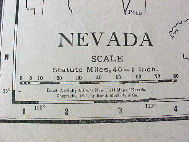 Antique Map Arizona Nevada 1912 Antique