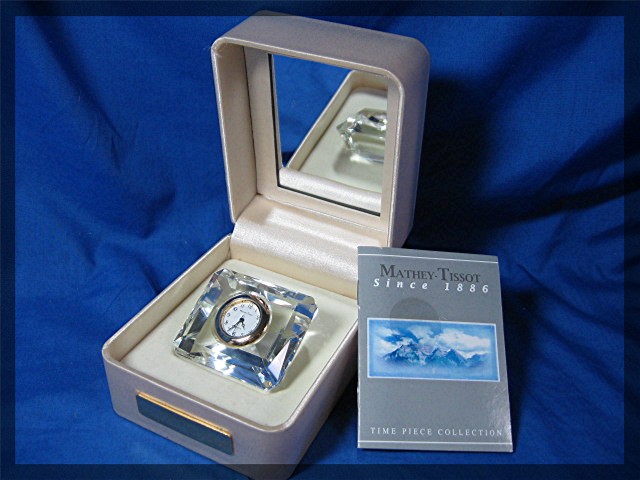 MATHEY TISSOT Crystal Desk Clock