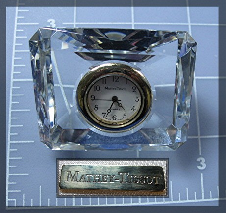 MATHEY TISSOT Crystal Desk Clock