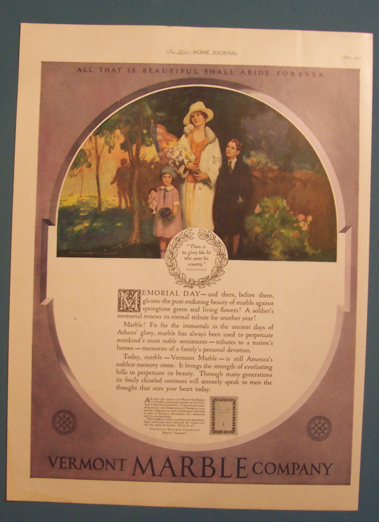 Vintage Ad: 1927 Vermont Marble Company