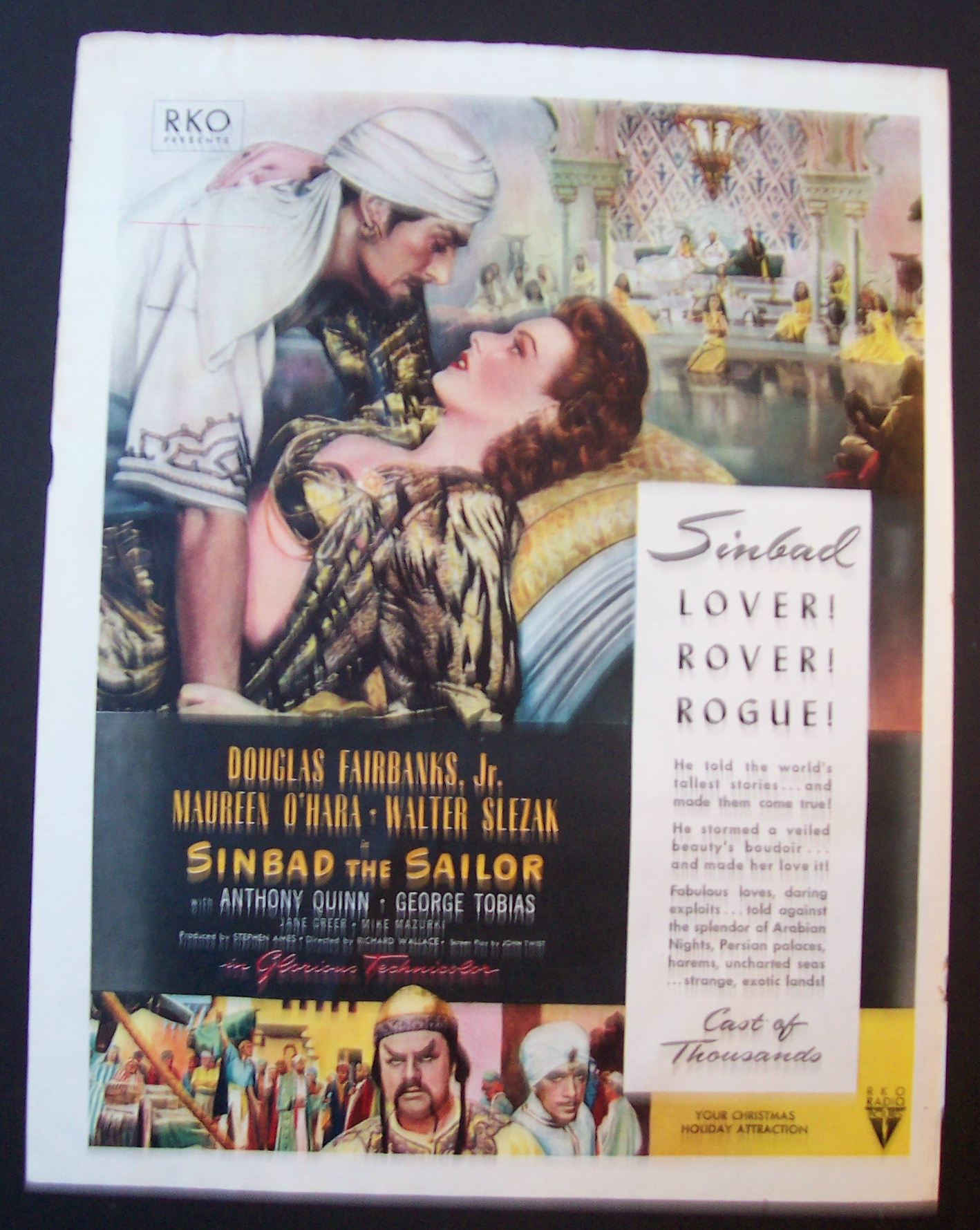 1946 Movie Ad for Sinbad the Sailor