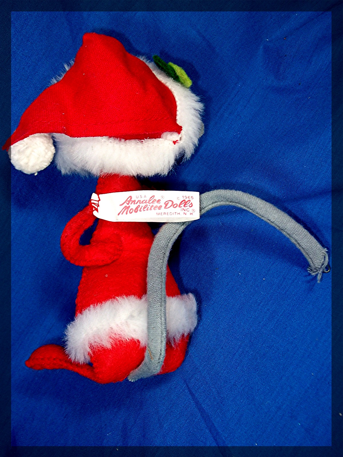 Christmas Mouse Ornament Annalee 1965  USA