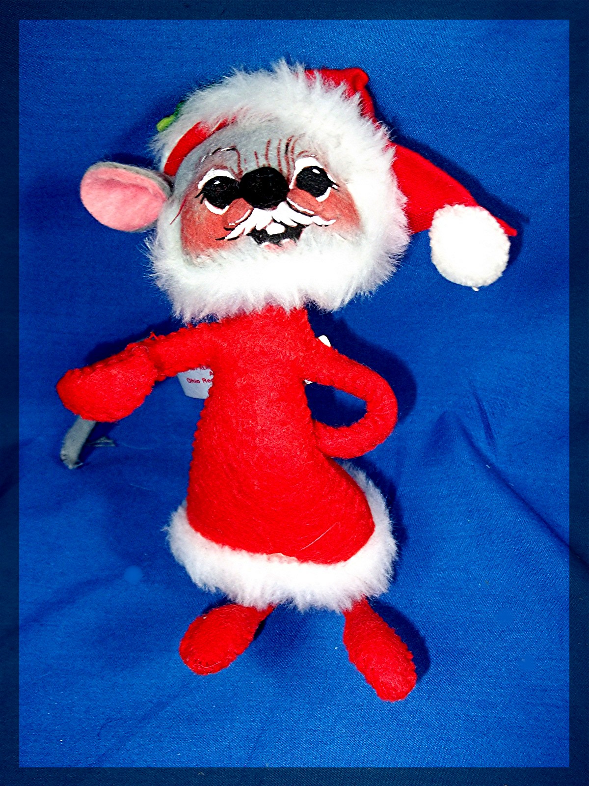 Christmas Mouse Ornament Annalee 1965 USA
