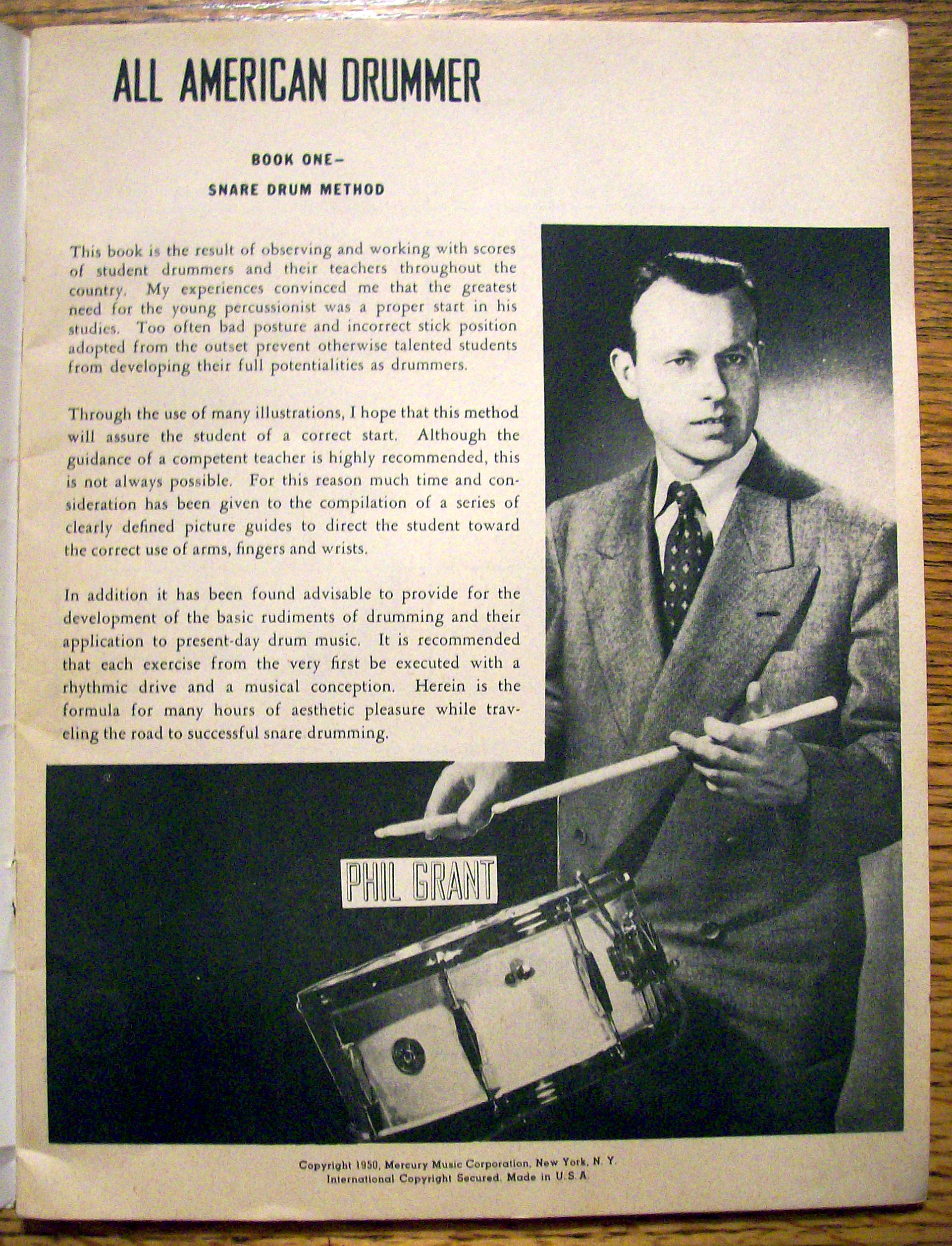 Sheet Music For 1950 All American Drummer - Book One