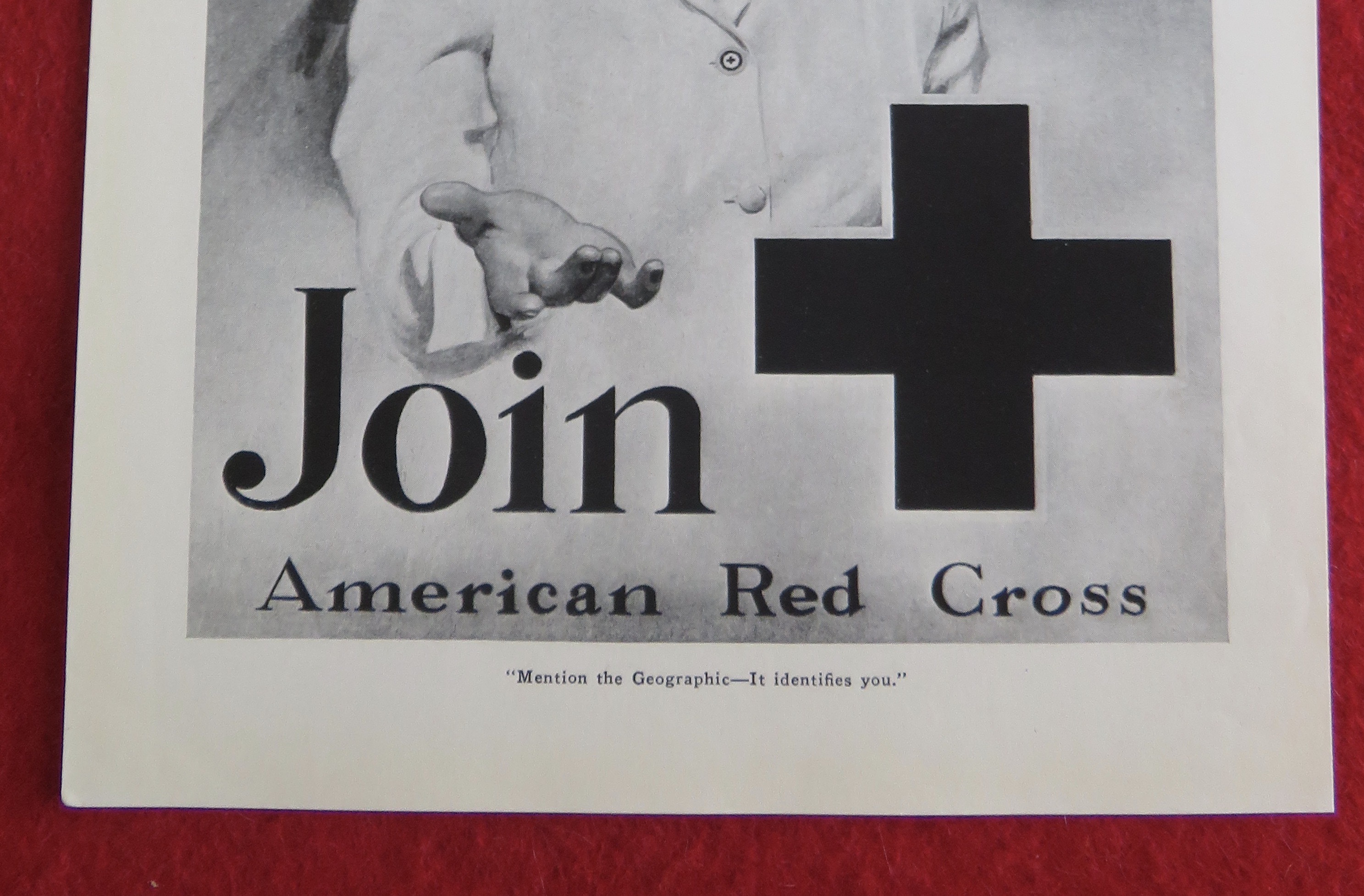 1939 American Red Cross w/ a Nurse Holding Out Her Hand