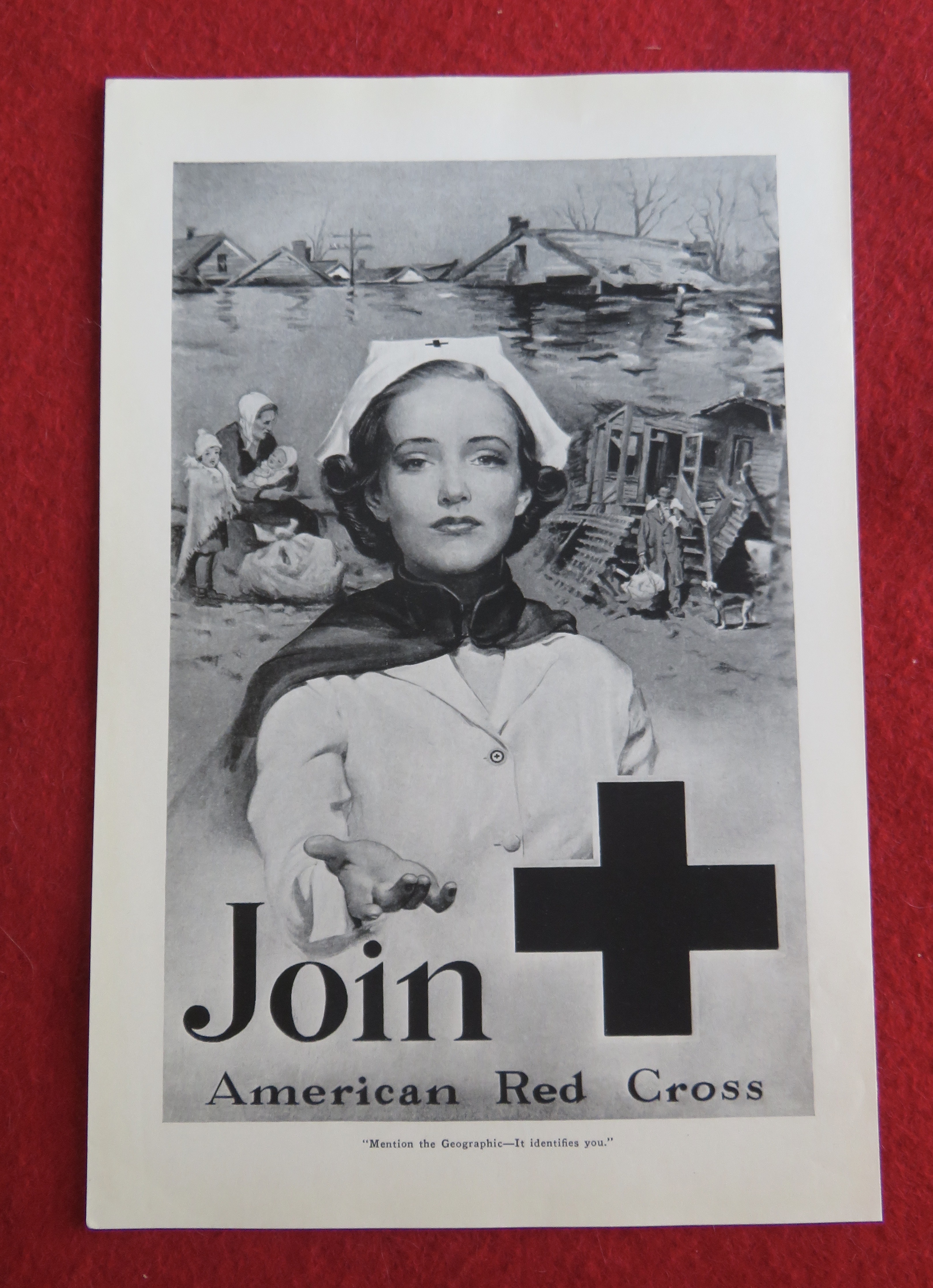 1939 American Red Cross w/ a Nurse Holding Out Her Hand