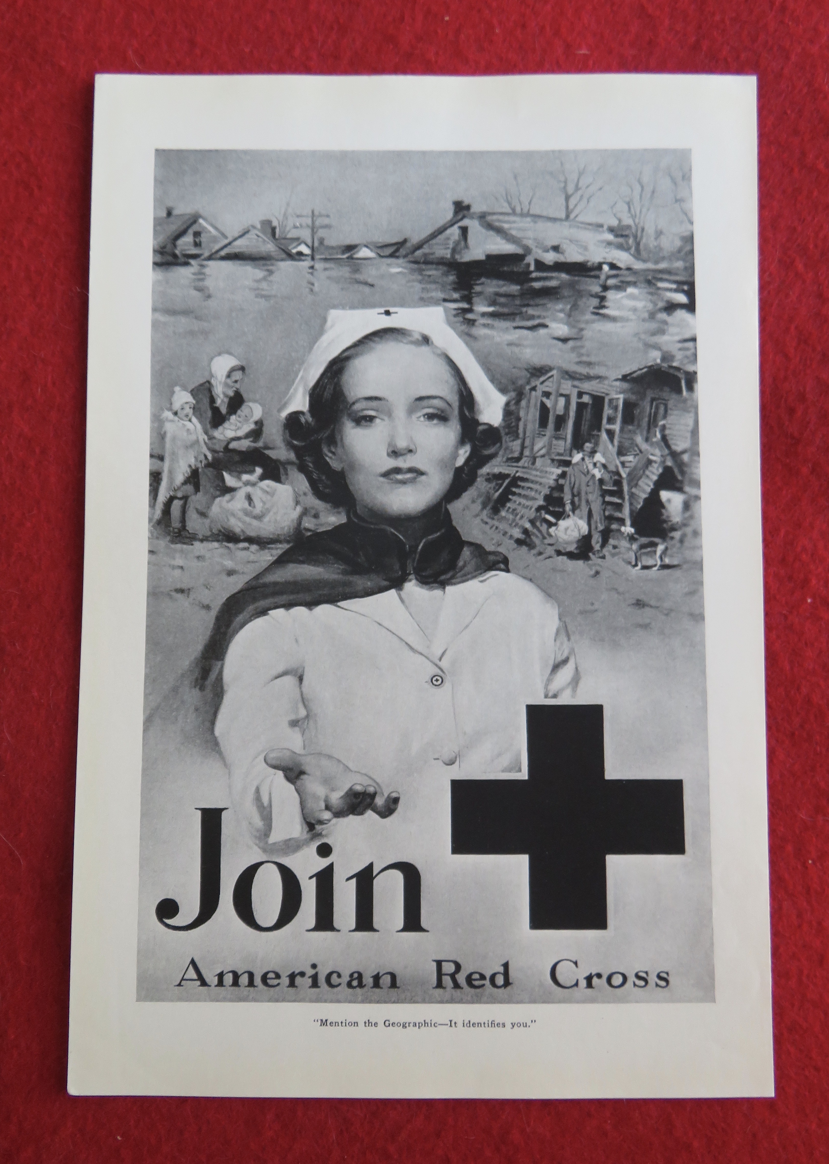 1939 American Red Cross w/ a Nurse Holding Out Her Hand