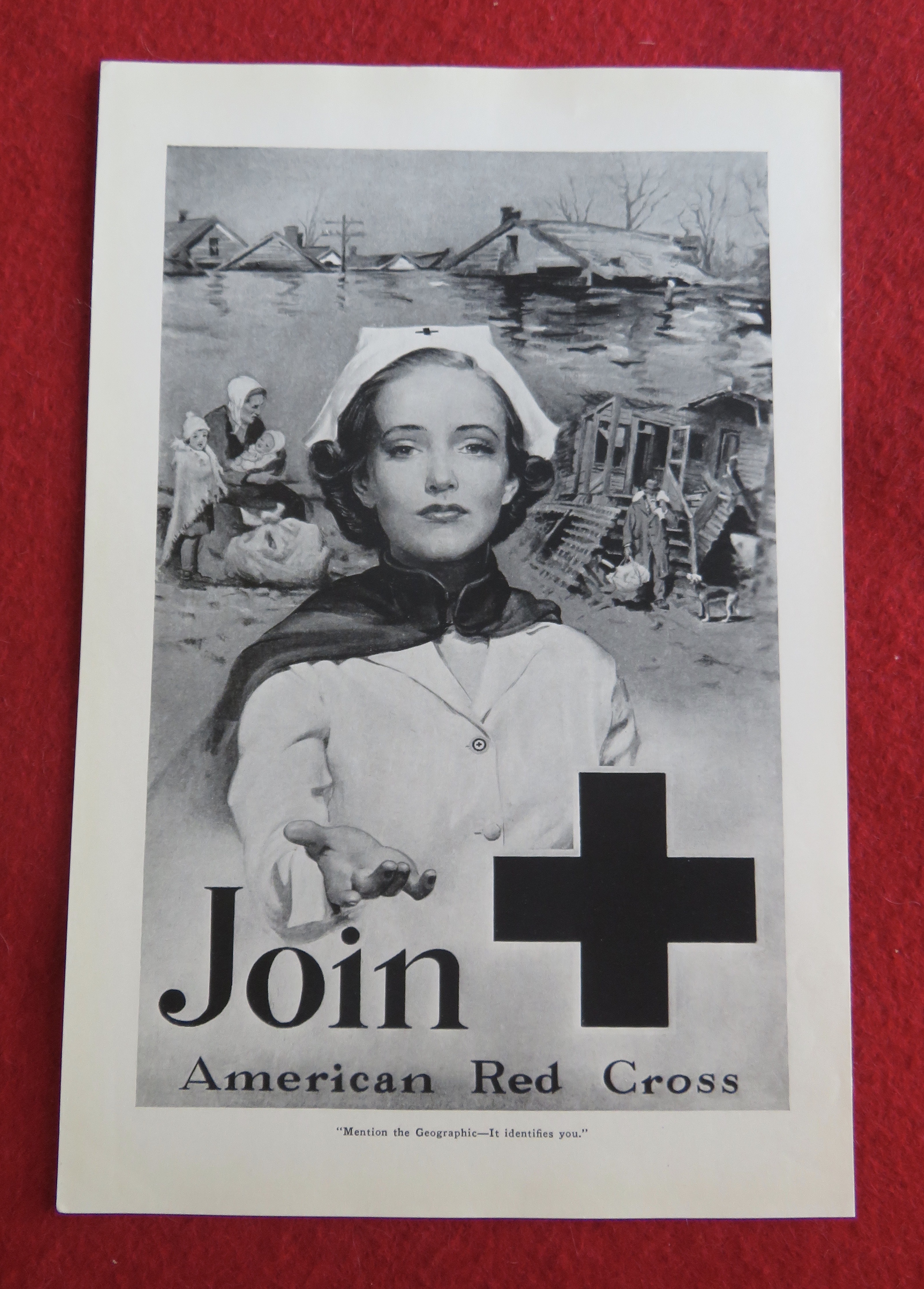 1939 American Red Cross w/ a Nurse Holding Out Her Hand