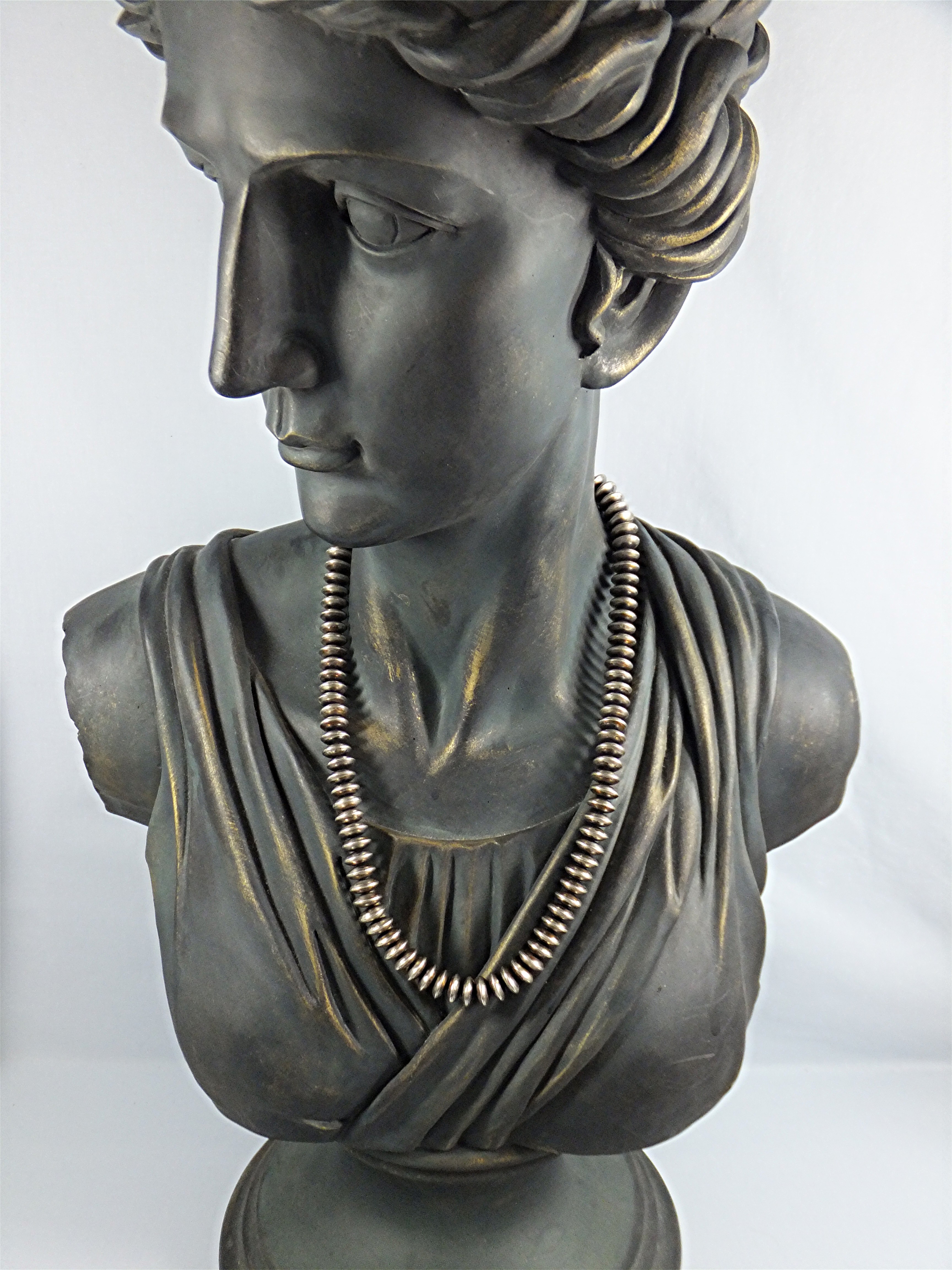 Navajo Pearls Sterling Silver Hand Made  Necklace
