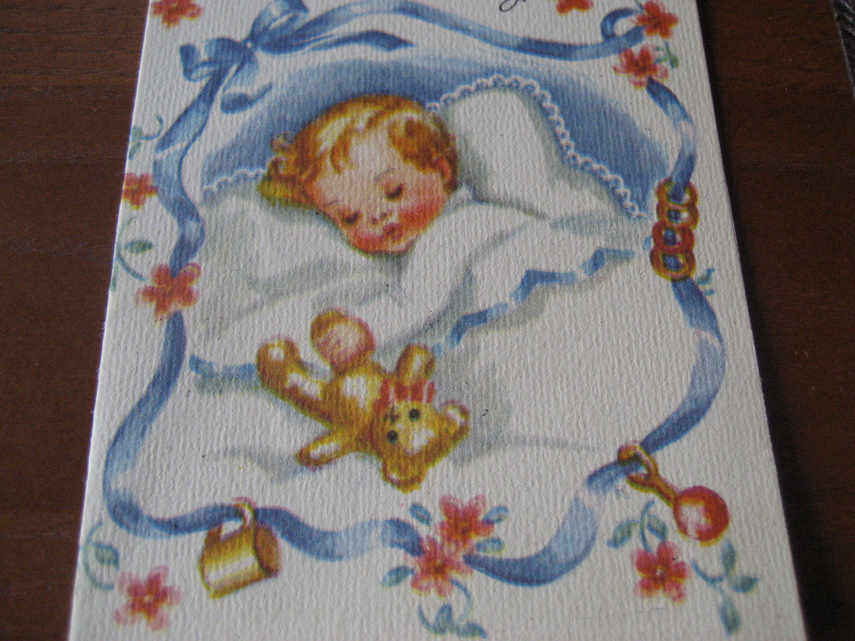 Five 1951 Baby Gift Cards