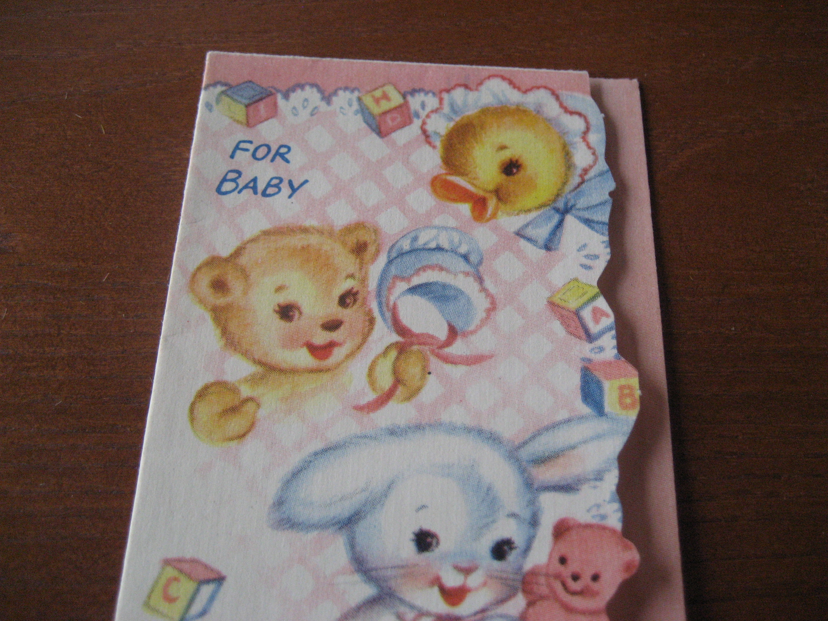 Five 1951 Baby Gift Cards