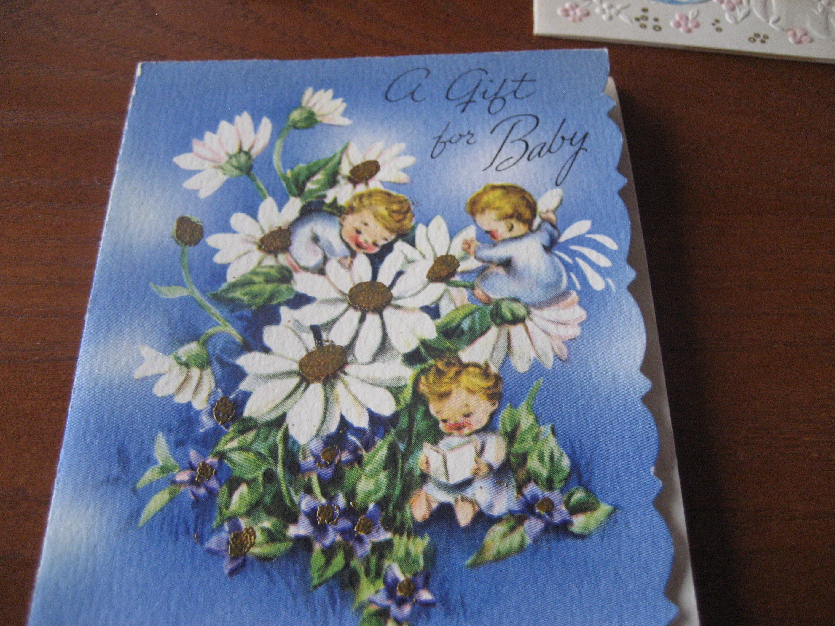 Five 1951 Baby Gift Cards