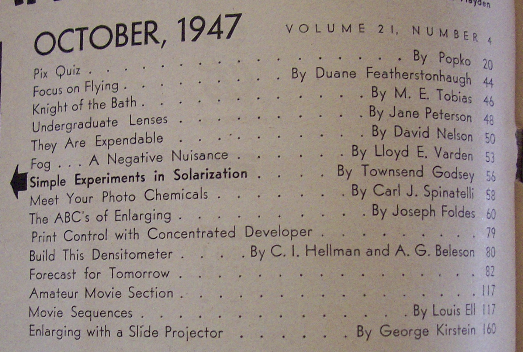 Popular Photography Magazine - October 1947