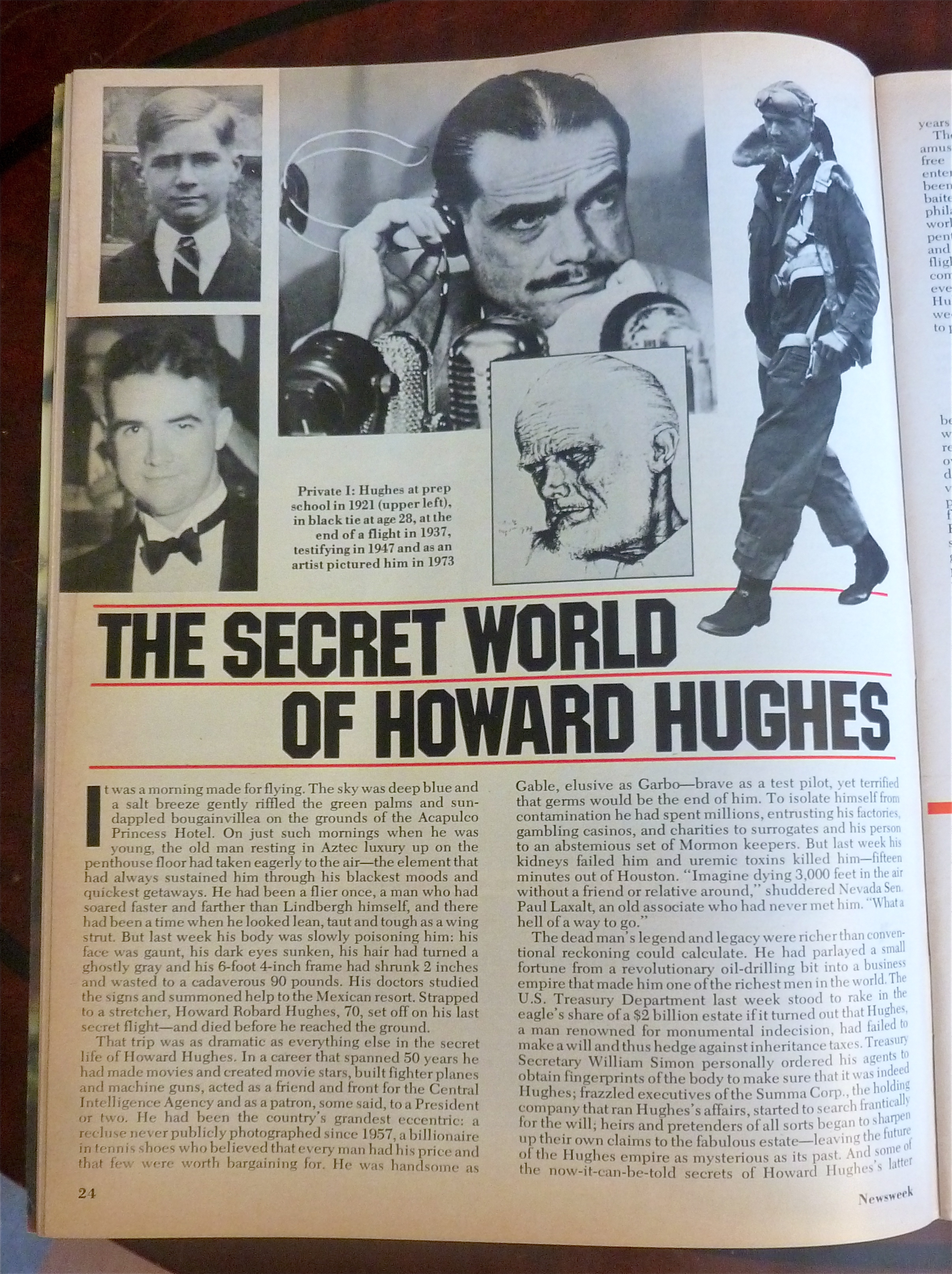 Newsweek Magazine-April 19, 1976-Howard Hughes