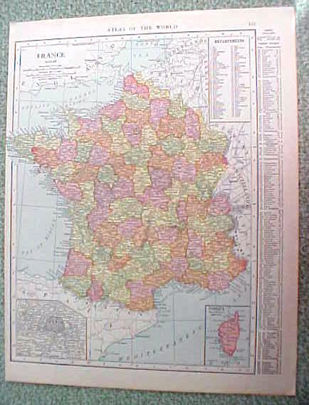 Antique Map France Belgium Netherlands 1916