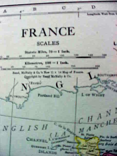 Antique Map France Belgium Netherlands 1916