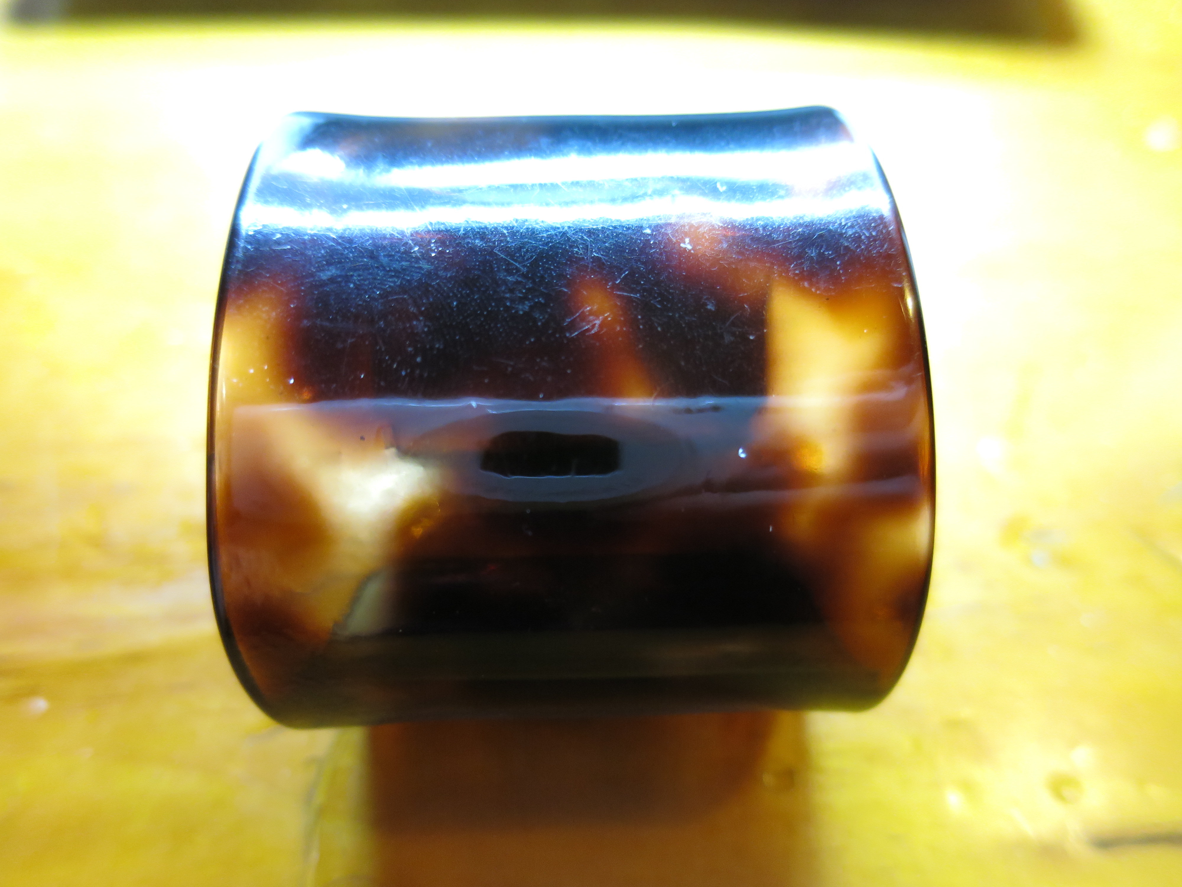 Vintage Tortoise Lucite Plastic Napkin Ring