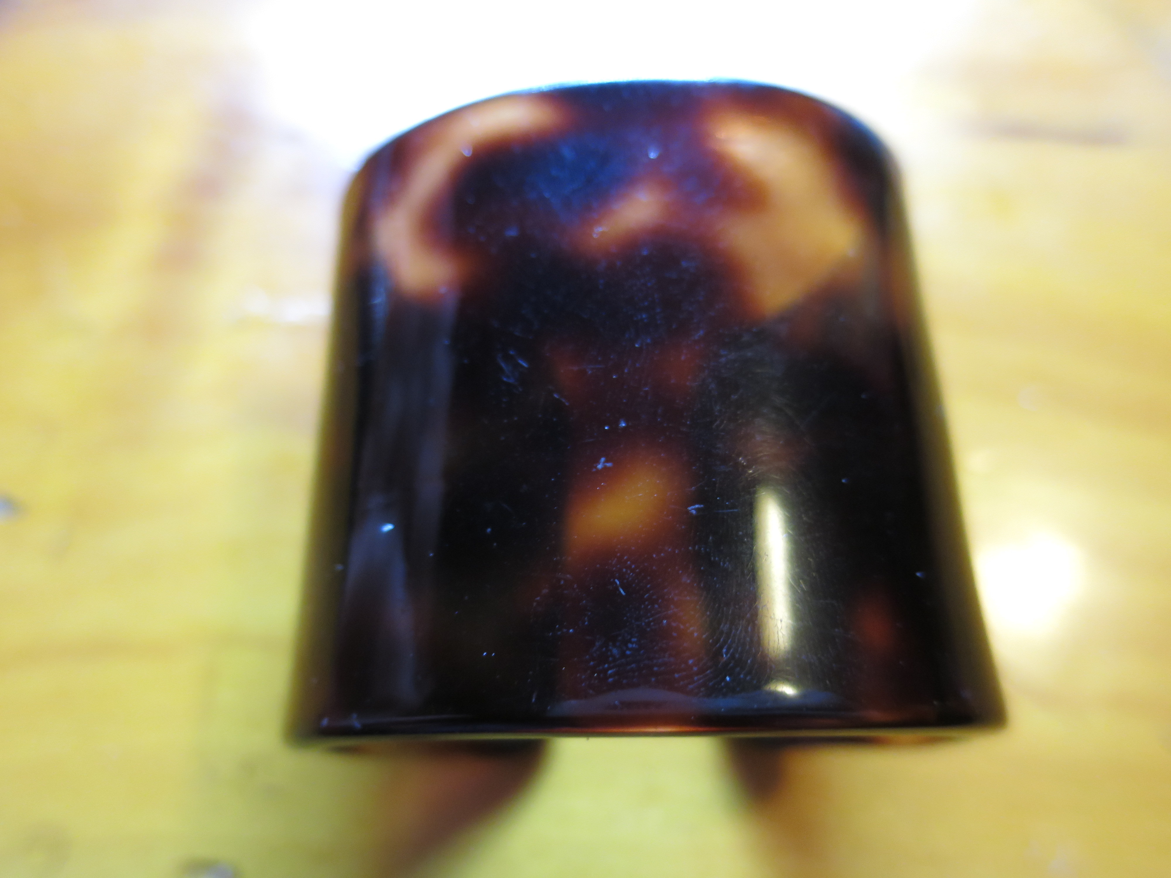 Vintage Tortoise Lucite Plastic Napkin Ring