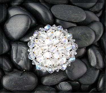 Crystal Borealis Vintage Brooch Pin