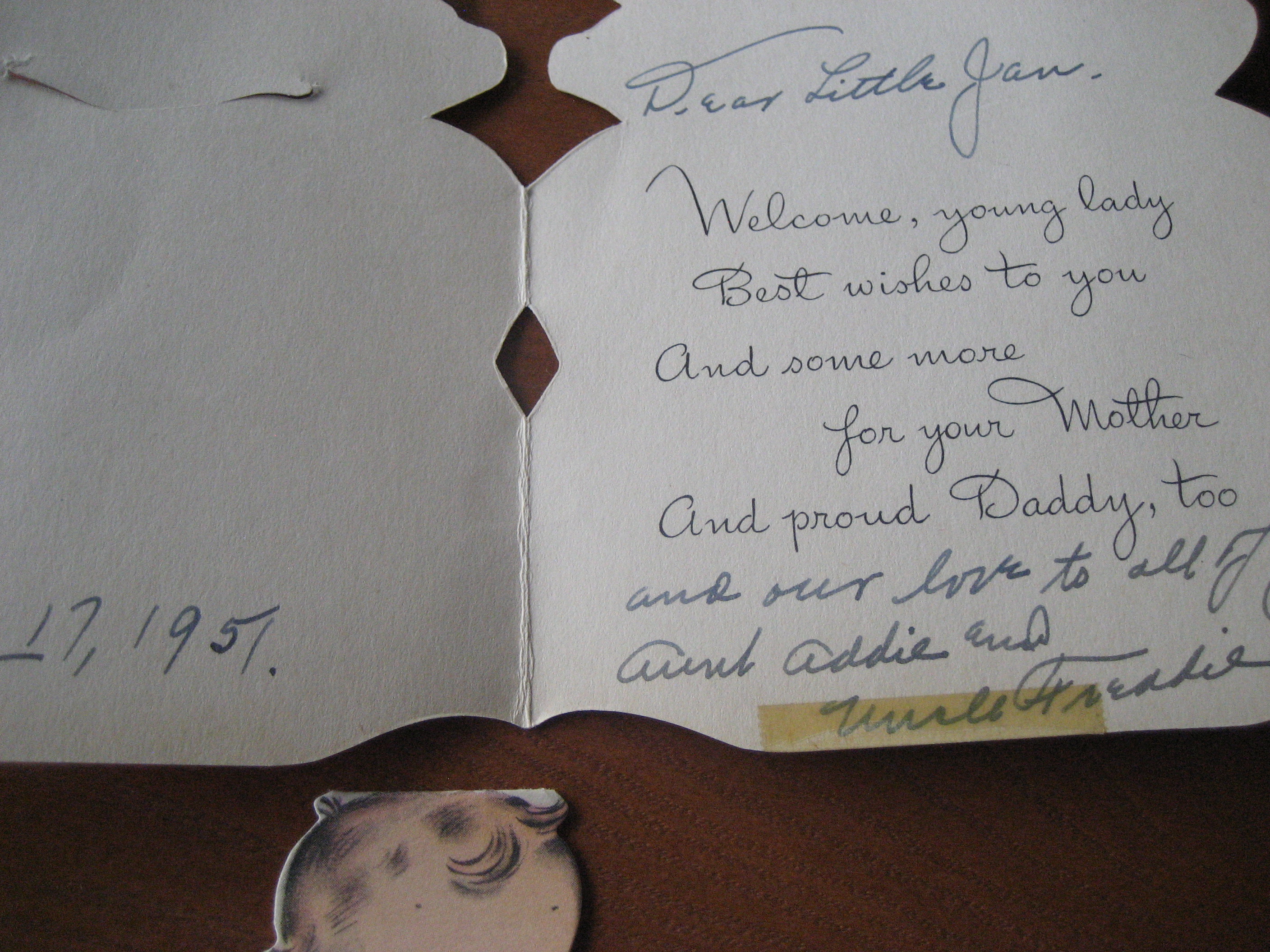 1951 Hi, Young Lady Card